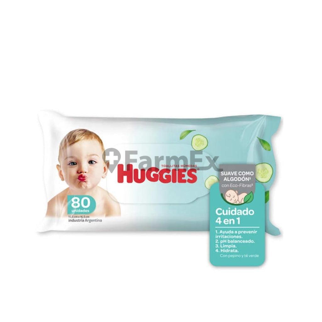 Toallitas Húmedas Huggies "Cuidado 4 en 1" Eco Fibras x 80 unidades Huggies